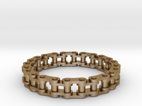 Bike Chain Ring 26mm in Polished Gold Steel