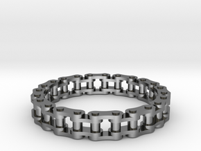 Bike Chain Ring 26mm in Polished Silver