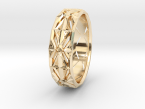 Cut Facets Ring Sz. 4 in 14K Yellow Gold