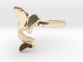 Butterfly Ring 23mm in 14K Yellow Gold