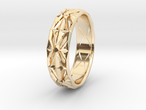 Cut Facets Ring Sz. 4.5 in 14K Yellow Gold