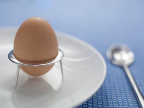 Alien Egg Cup in Rhodium Plated Brass