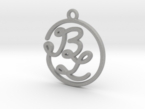 B & L Script Monogram Pendant in Aluminum