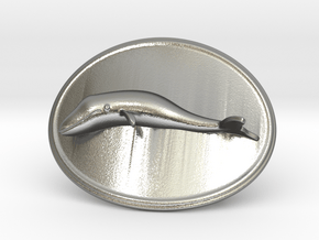 Whale Belt Buckle in Natural Silver