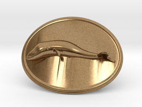 Whale Belt Buckle in Natural Brass