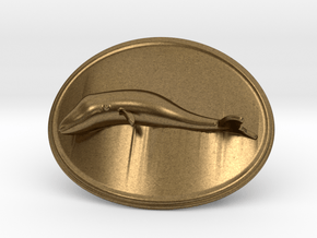 Whale Belt Buckle in Natural Bronze