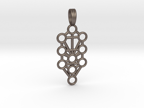 TREE OF LIFE in Polished Bronzed Silver Steel