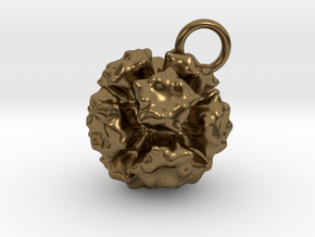 Adenovirus Pendant 20mm diameter in Natural Bronze