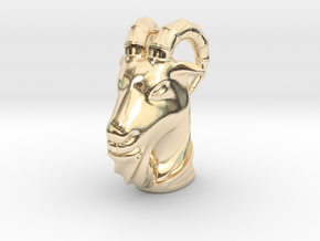 Goat(Pendant) in 14k Gold Plated Brass