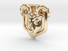 Goat(Emblem) in 14k Gold Plated Brass