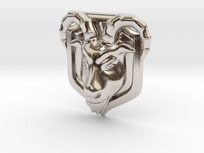Goat(Emblem) in Rhodium Plated Brass