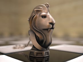 LionHeart(Pendant) in Polished Bronze