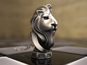 LionHeart(Pendant) in Polished Silver