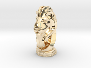 LionHeart(Pendant) in 14k Gold Plated Brass