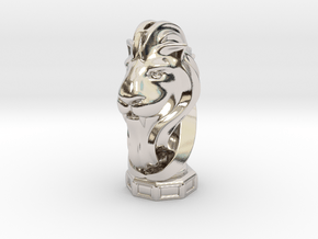 LionHeart(Pendant) in Rhodium Plated Brass