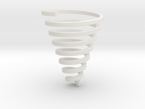 Ross Spiral Jewelry? (25mm tall) in White Natural Versatile Plastic