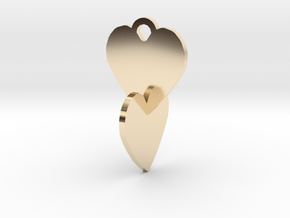 Heart to be connected in 14k Gold Plated Brass