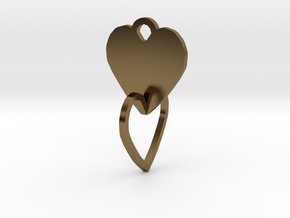 heart of the ring to connect with heart in Polished Bronze