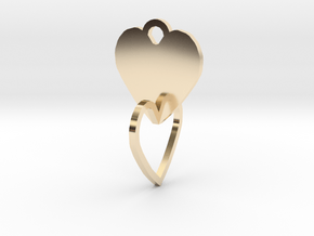 heart of the ring to connect with heart in 14k Gold Plated Brass
