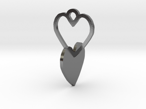 heart to connect with heart of the ring in Polished Silver
