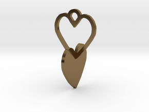 heart to connect with heart of the ring in Polished Bronze