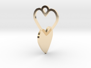 heart to connect with heart of the ring in 14k Gold Plated Brass