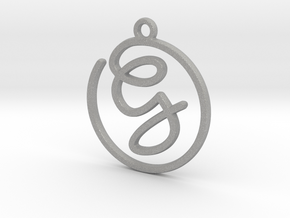 G Script Monogram Pendant in Aluminum