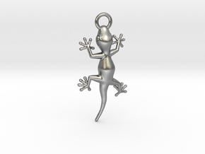 Gecko Luck in Natural Silver