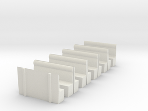 LCDR/SECR All 3rd - Seating in White Natural Versatile Plastic