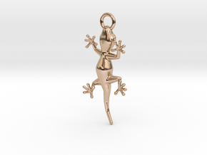 Gecko Luck Earring in 14k Rose Gold Plated Brass