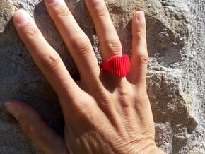 HeartSlicedRing in Red Processed Versatile Plastic