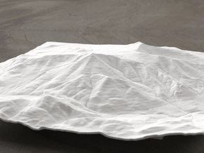 8'' Whiteface Mtn. Terrain Model, New York, USA in White Natural Versatile Plastic