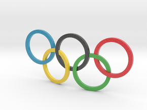Colored Olympic Symbol  in Glossy Full Color Sandstone