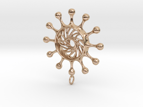 Splash Whirlpool Pendant in 14k Rose Gold Plated Brass