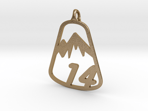 Classic 14er Pendant in Polished Gold Steel