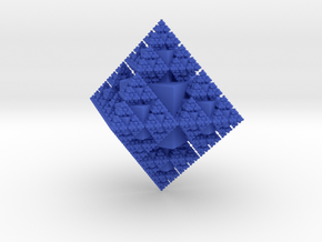 Snowflake Fractal in Blue Processed Versatile Plastic