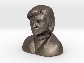Hillary Clinton in Polished Bronzed Silver Steel
