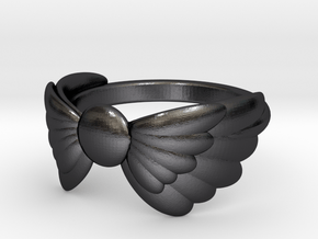 Arcángel Ring US Size 5 UK J½ in Polished and Bronzed Black Steel