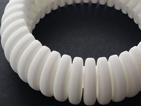 BRACELET_WAVE 09b8  in White Processed Versatile Plastic