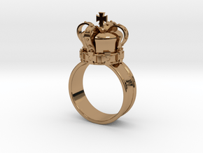 Crown Ring 26mm in Polished Brass