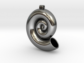Nautilus Shell Pandant in Polished Silver