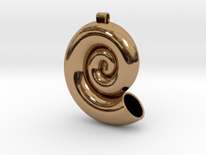 Nautilus Shell Pandant in Polished Brass