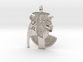 CleopatraPendant in Rhodium Plated Brass