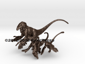 Raptor Statues in Polished Bronze Steel