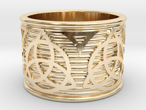 Celtic Ring size 14 or 23mm in 14K Yellow Gold