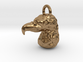 Eagle Keychain in Natural Brass