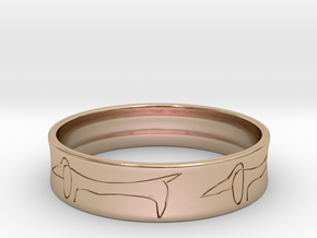 Weding ring LUMP in 14k Rose Gold Plated Brass