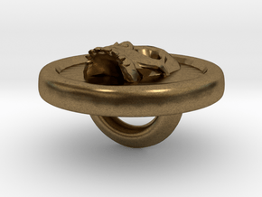Skull Button 1.5 in Natural Bronze