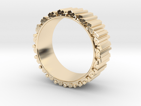 Crystal Ring - ring size ca 2 in 14K Yellow Gold