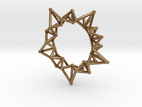 Star Rings 5 Points - Small - 3cm in Natural Brass
